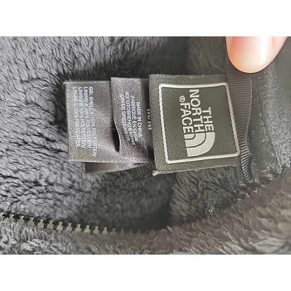 TNF The North Face Sherpa Fluffy Osito Zip Jacket Women's Medium Black Pocket - Picture 4 of 8